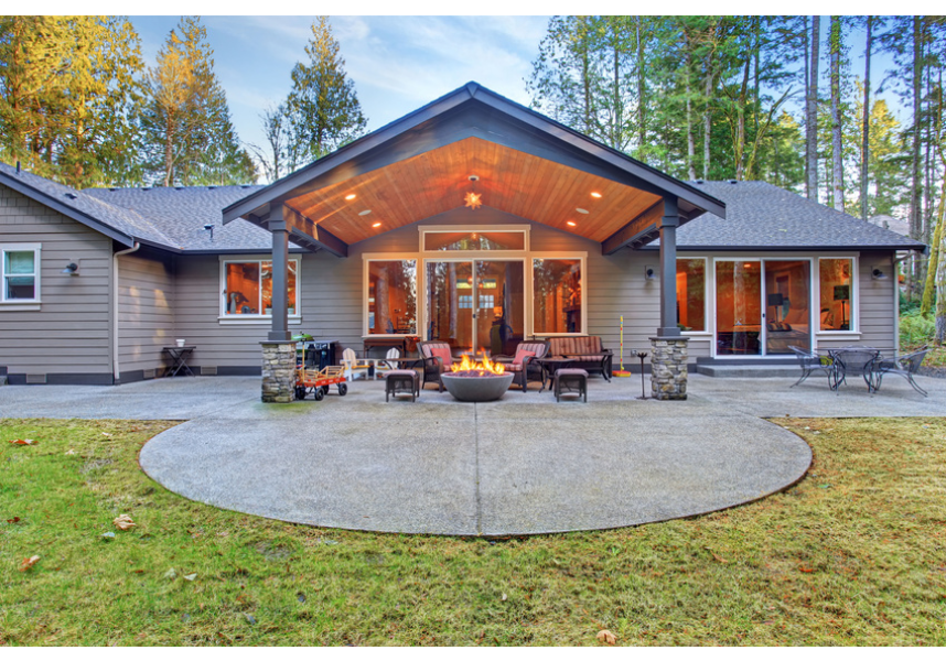 Concrete patio