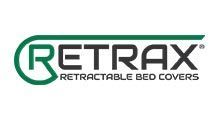 RETRAX logo with green stylized “R” and black “RETRAX” text, plus “RETRACTABLE BED COVERS” tagline