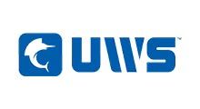 Blue UWS logo with a white dolphin icon in a rounded square.