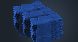 Stacks of hand towels/rags