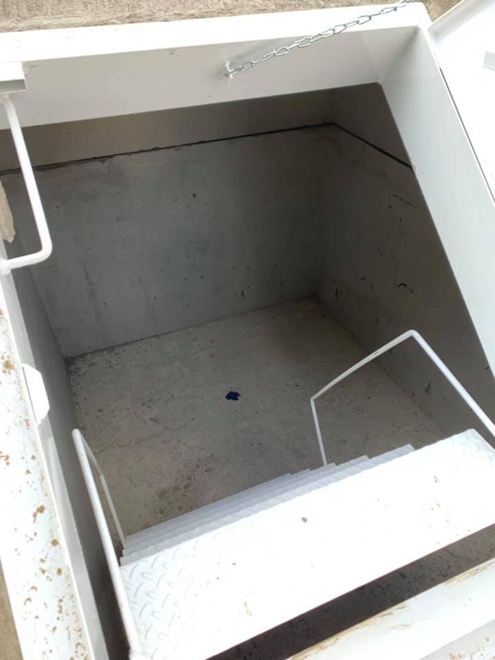 Storm shelter interior