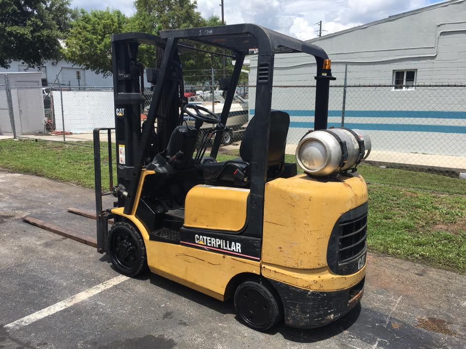 Yellow forklift