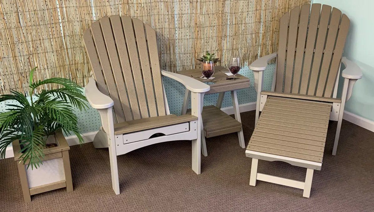 Adirondack Chair With Slide-Out Ottoman