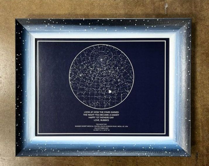 Custom painted frame that glows in the dark