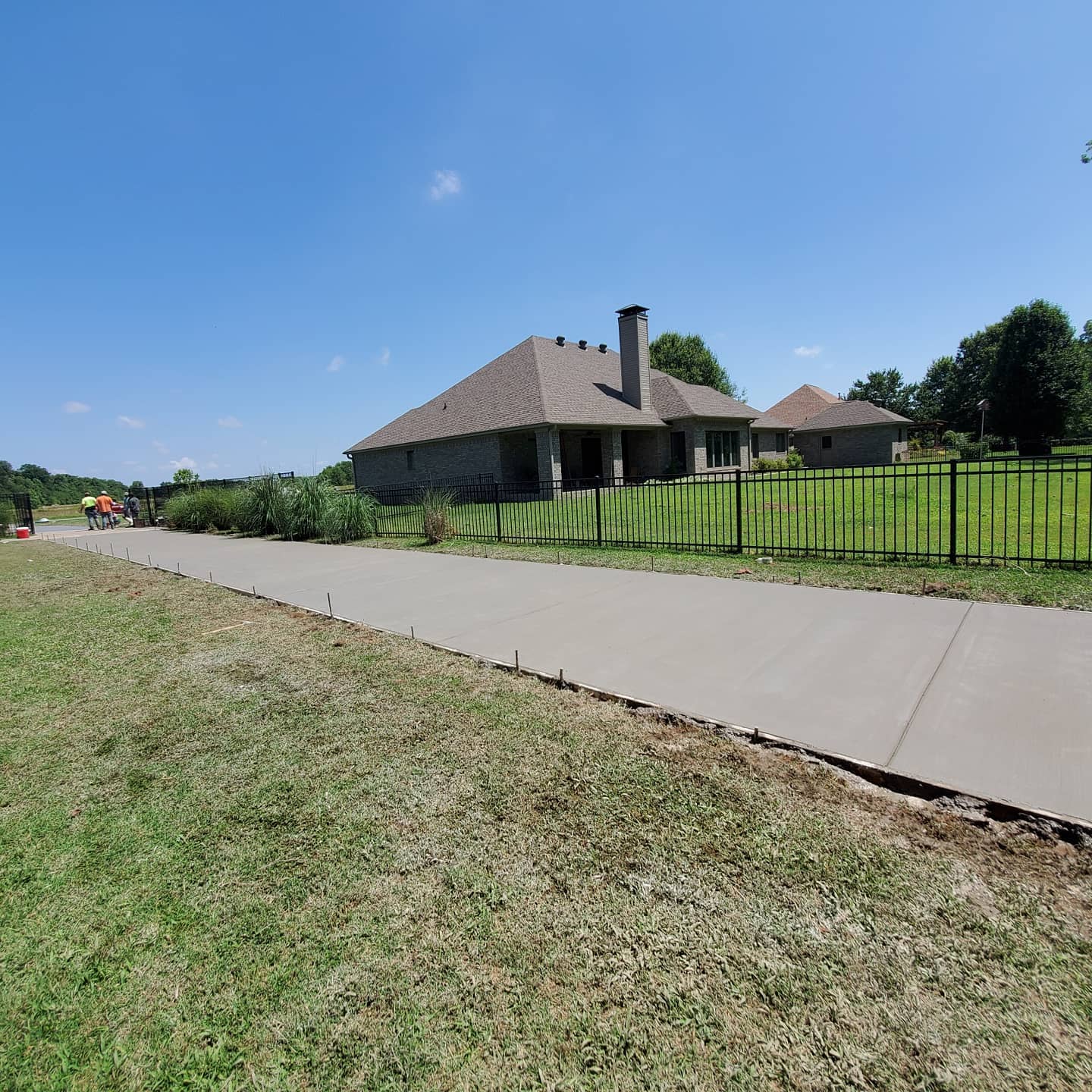 New concrete driveways