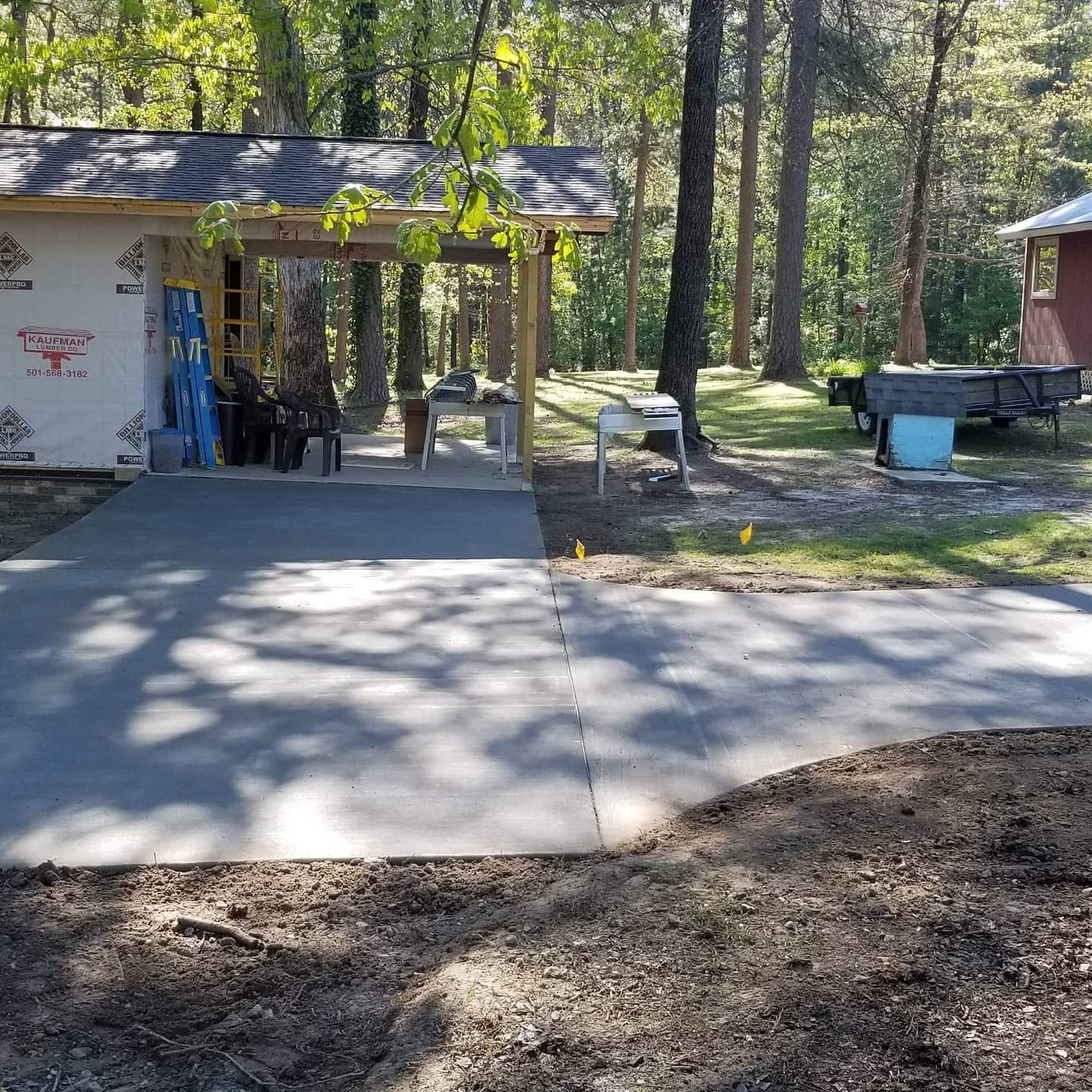 On going concrete walkways