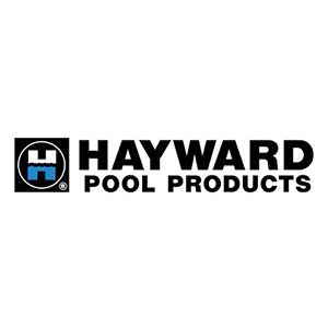 Hayward Pool Products logo with black text and blue H icon on white background