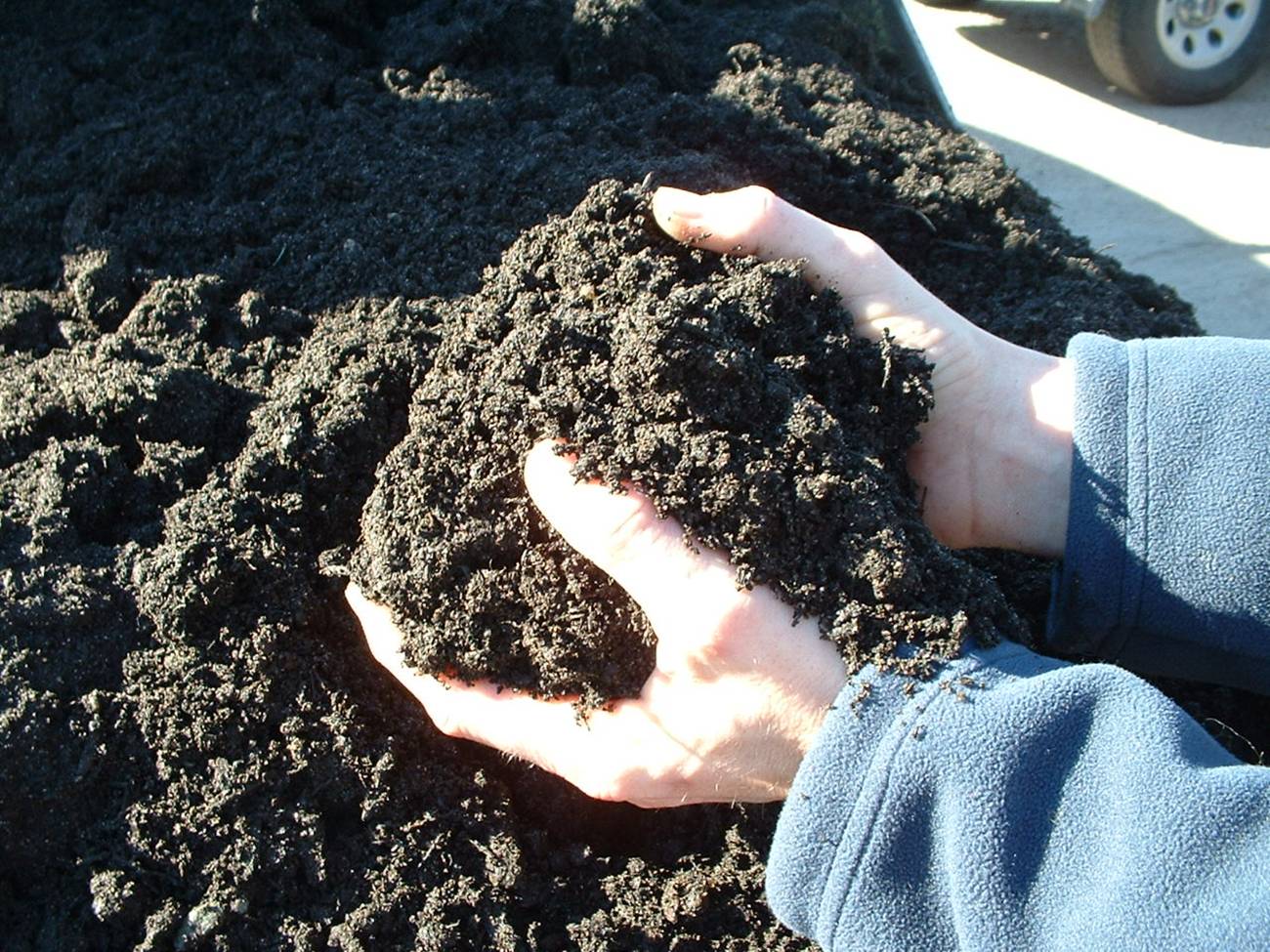Half inch screened compost