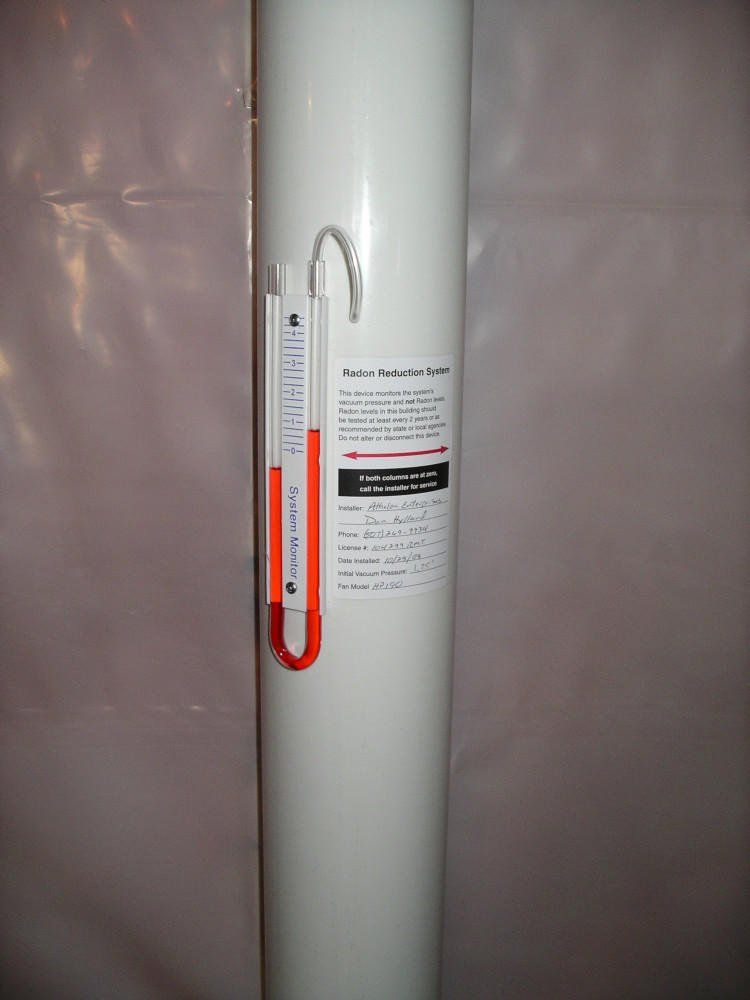 U-Tube Manometer Shows System is Working