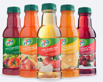 Juice products by 7 eleven