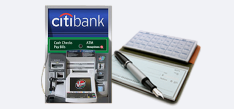 ATM and check cash service