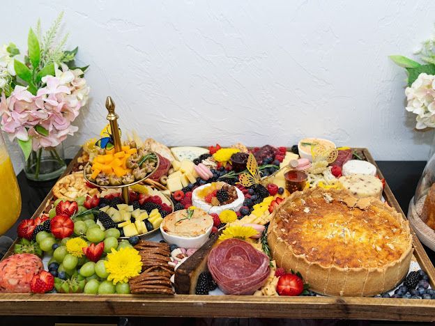 A table with a sign that says love on it.