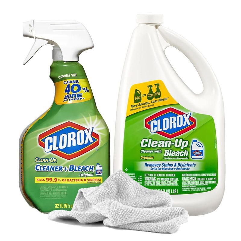 Clean-Up Cleaner with Bleach, 32 oz Spray Bottle + 64 oz Refill Jug