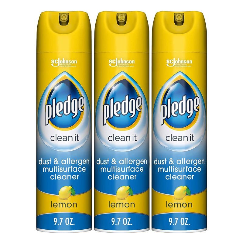 Pledge Multi Surface Cleaner Aerosol, 9.7 oz (Pack of 3)
