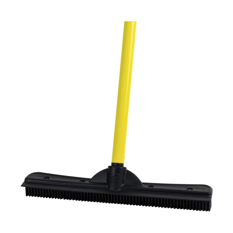 Rubber Broom with Carpet Rake and Squeegee