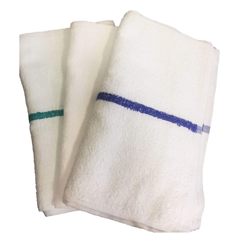 Terry Bar Mop Towel 24 Pack, Blue Stripes Kitchen Cleaning Towels