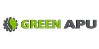 Logo for Green APU featuring a gear icon with a green leaf design and the text 