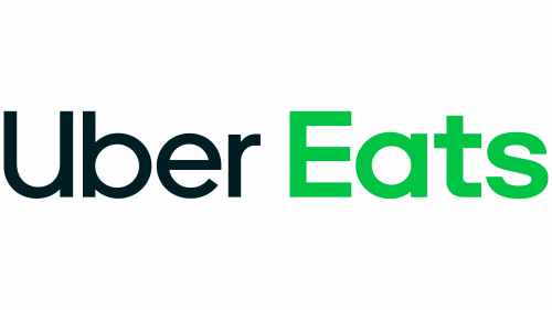The uber eats logo is black and green on a white background.