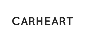 A black and white logo for carheart on a white background.