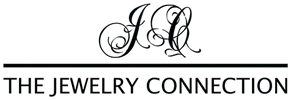 Stylized black monogram above “THE JEWELRY CONNECTION” logo on white background
