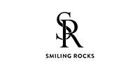 Black-and-white SR monogram logo with the text “SMILING ROCKS” underneath.