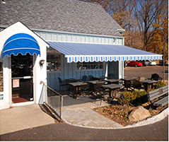 retractable awning with basket door awning