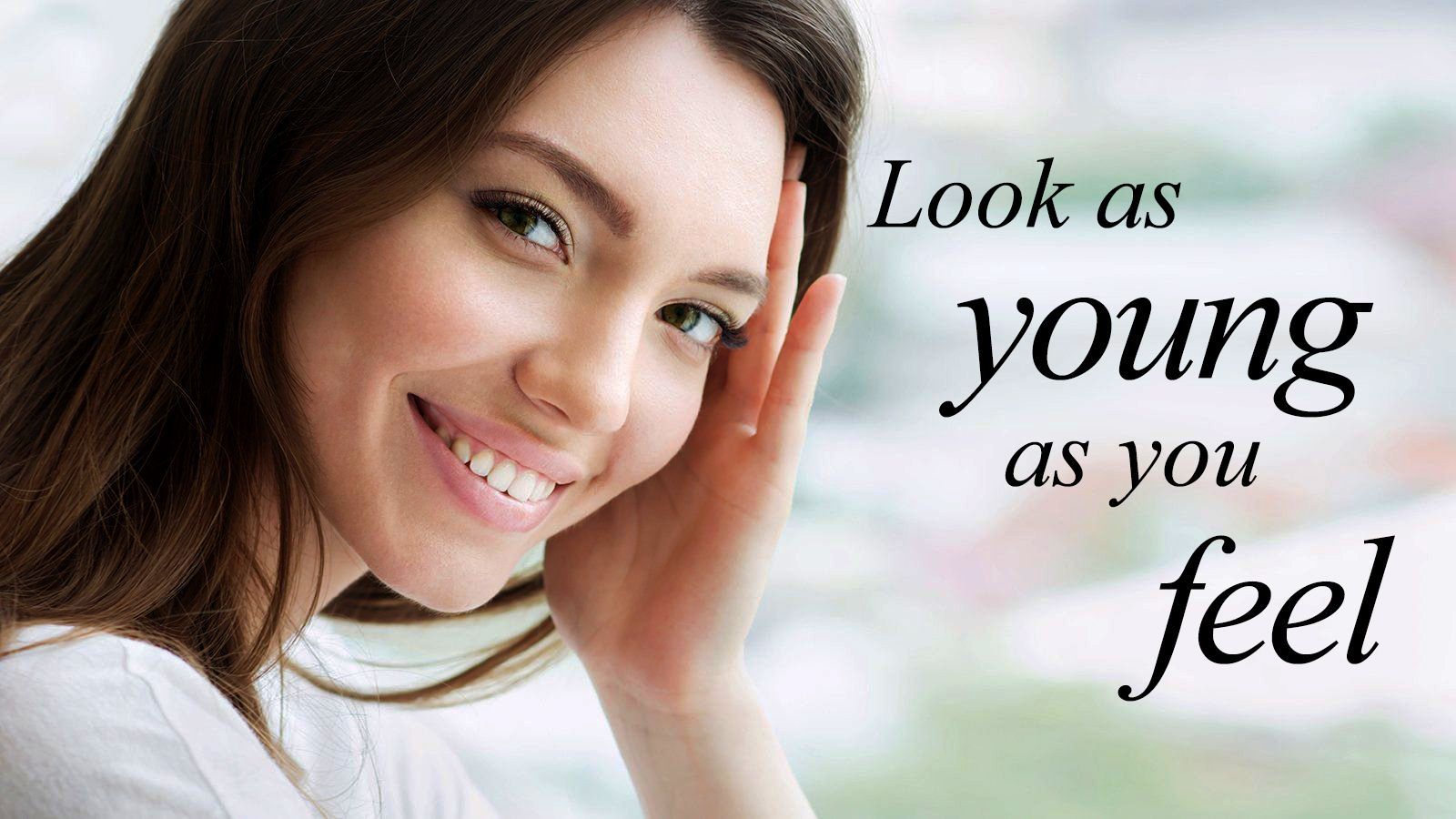 Brunette woman smiling