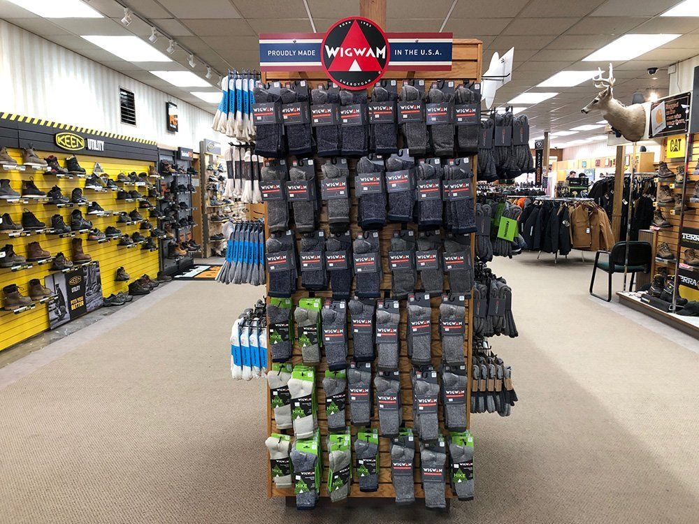 Wigwam socks display
