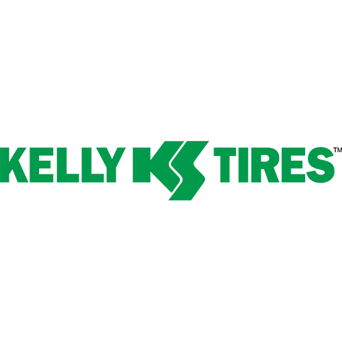 Kelly Tires logo in green on a white background