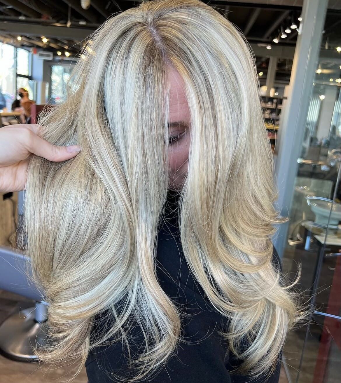 Woman with blonde hair