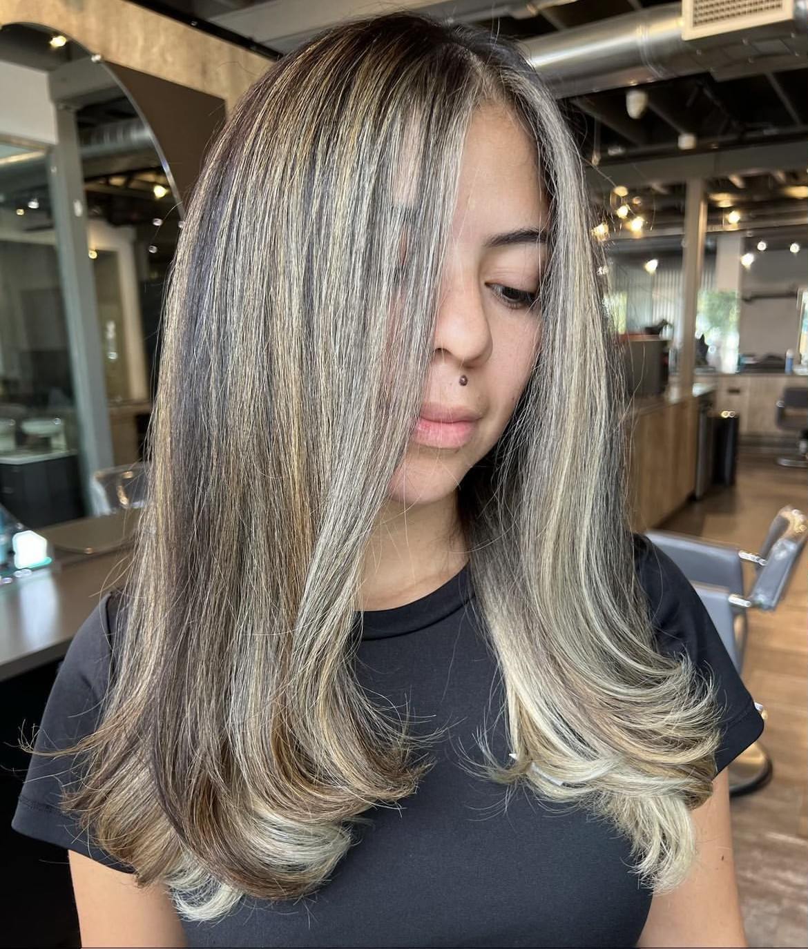 Woman with beautiful highlights