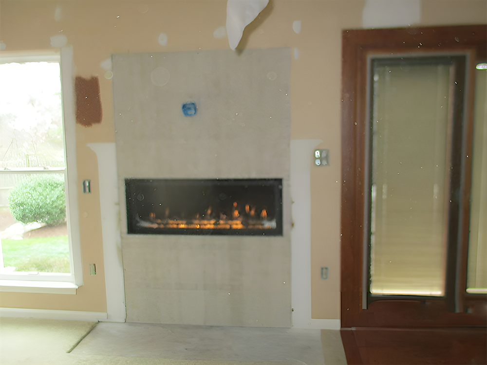 Rip out existing fireplace and install FPX 4415 Linear Fireplace