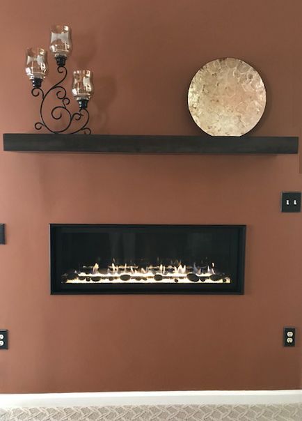 Finished fireplace with Mantel installed by The Fireplace People
