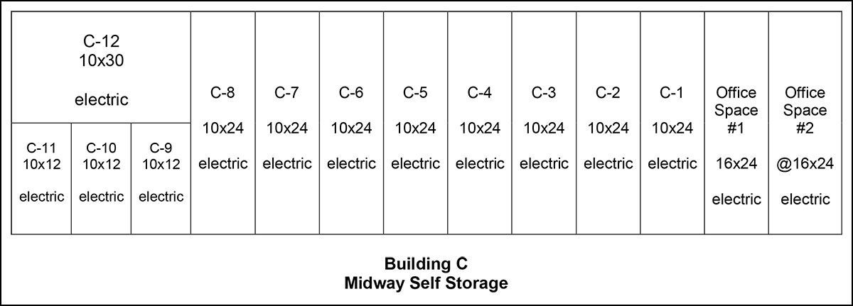 Midway Self Storage Building C Diagram