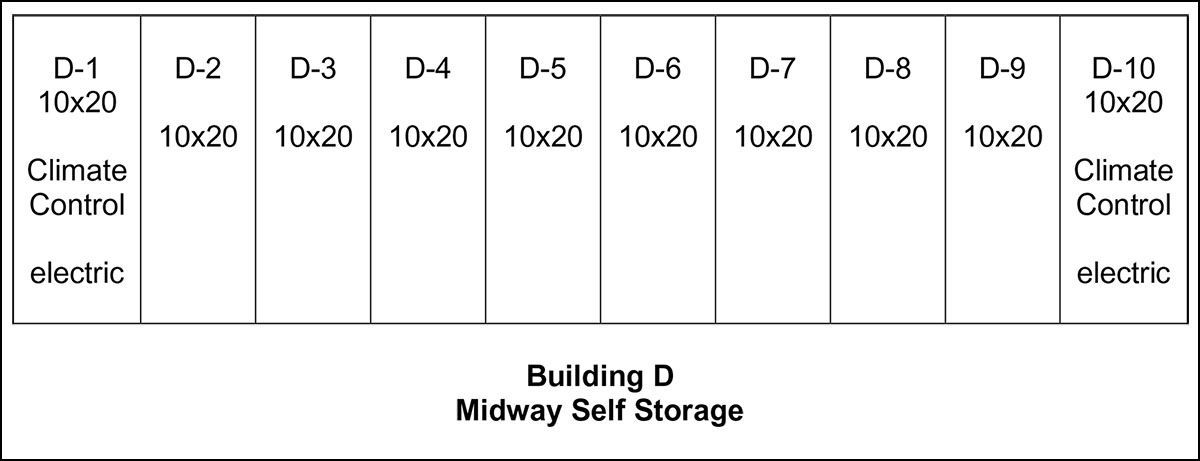 Midway Self Storage Building D Diagram