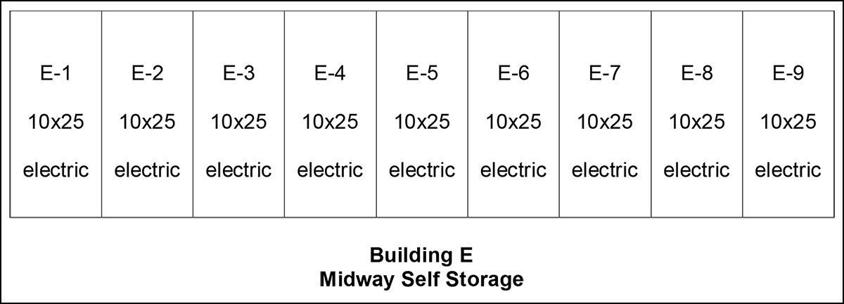 Midway Self Storage Building E Diagram