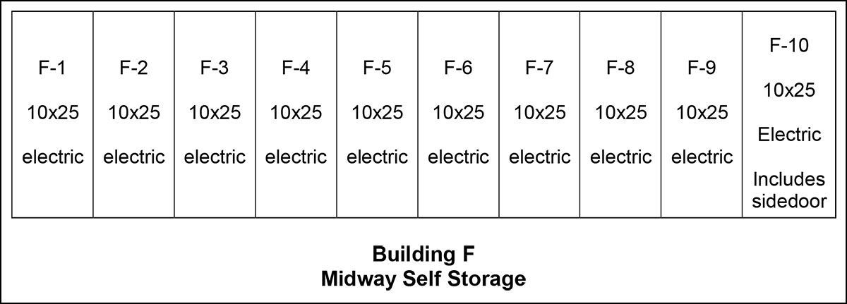 Midway Self Storage Building F Diagram