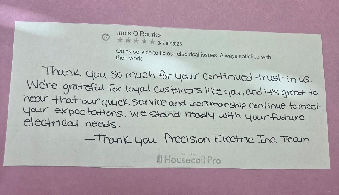 Handwritten thank-you note on pink paper.