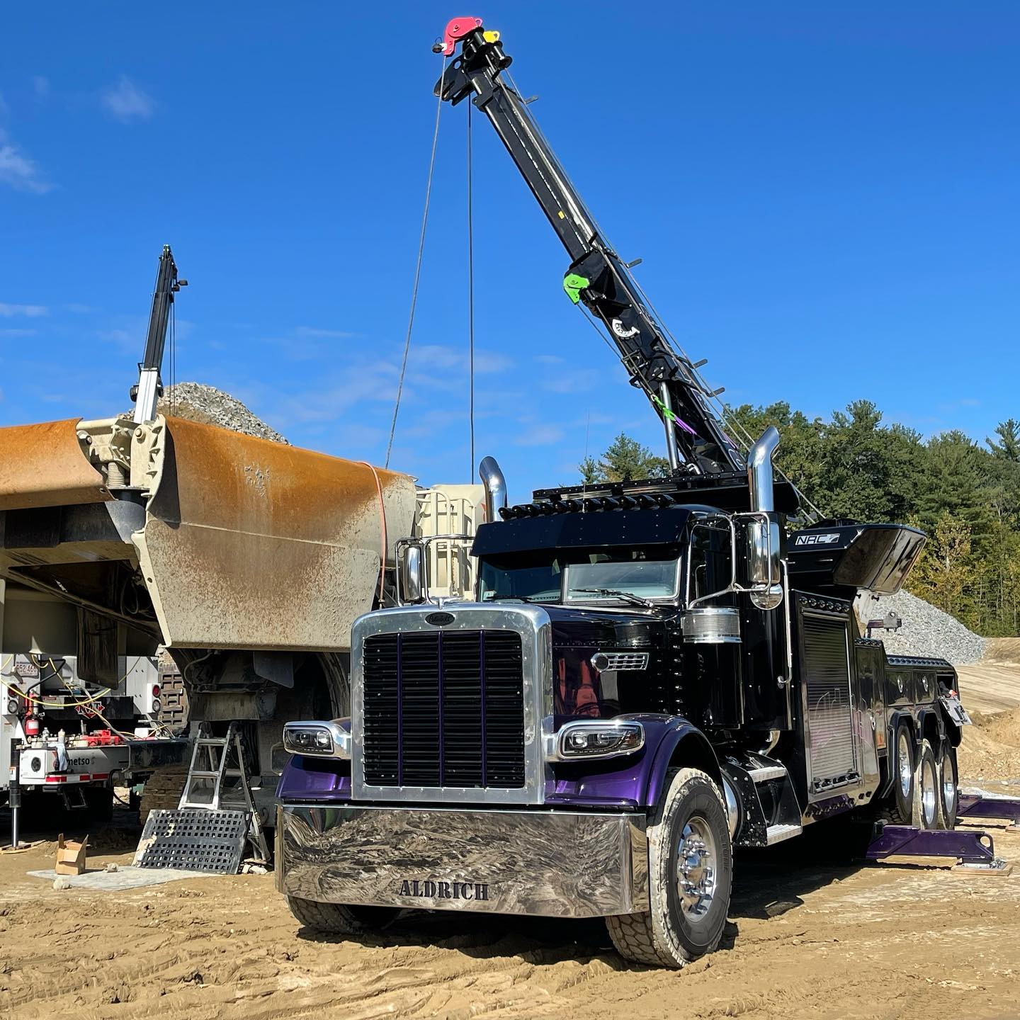 Heavy equipment towing
