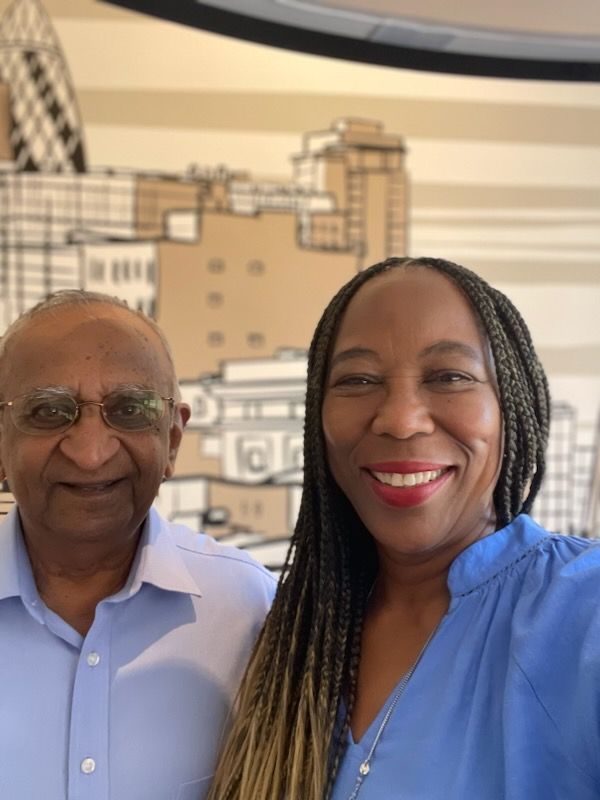 Jackie and Vora standing side by side