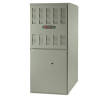 A large grey heating unit