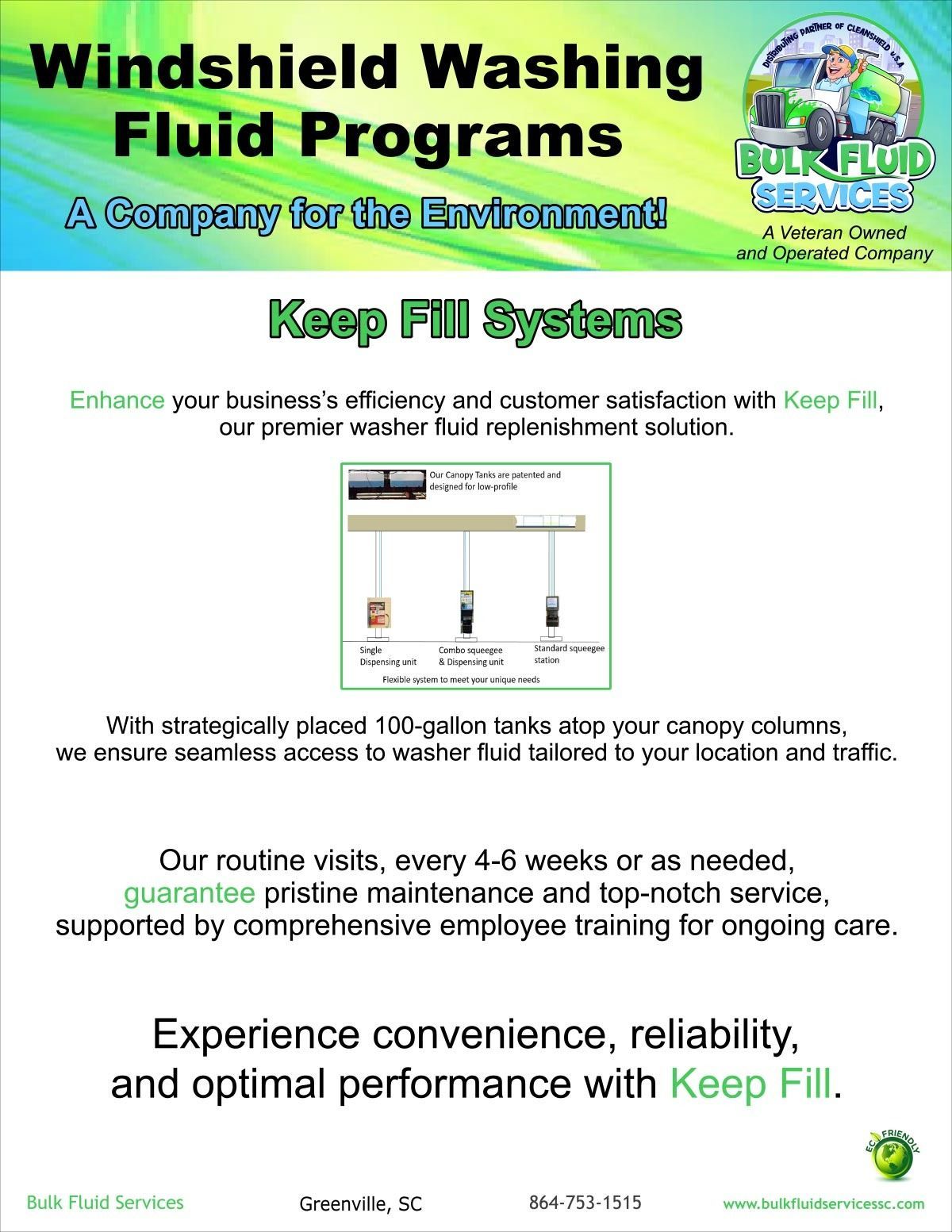 Windshield washing fluid programs a company for the environment keep fill systems experience convenience , reliability , and optimal performance with keep fill.