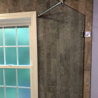 Bathroom shower glass