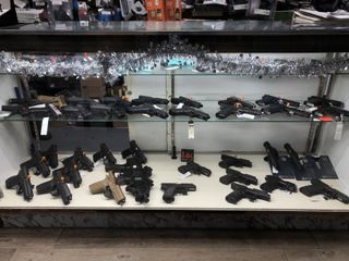 Guns on display