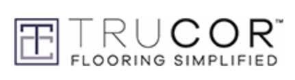 A logo for trucor flooring simplified on a white background