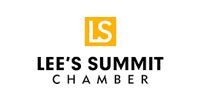 Lee's Summit Chamber logo with yellow LS icon and black text on white background