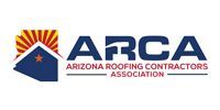 ARCA Arizona Roofing Contractors Association logo with blue and orange roof icon and text
