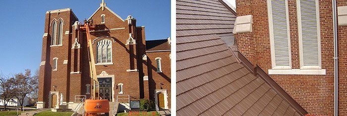 Before and after roofing services