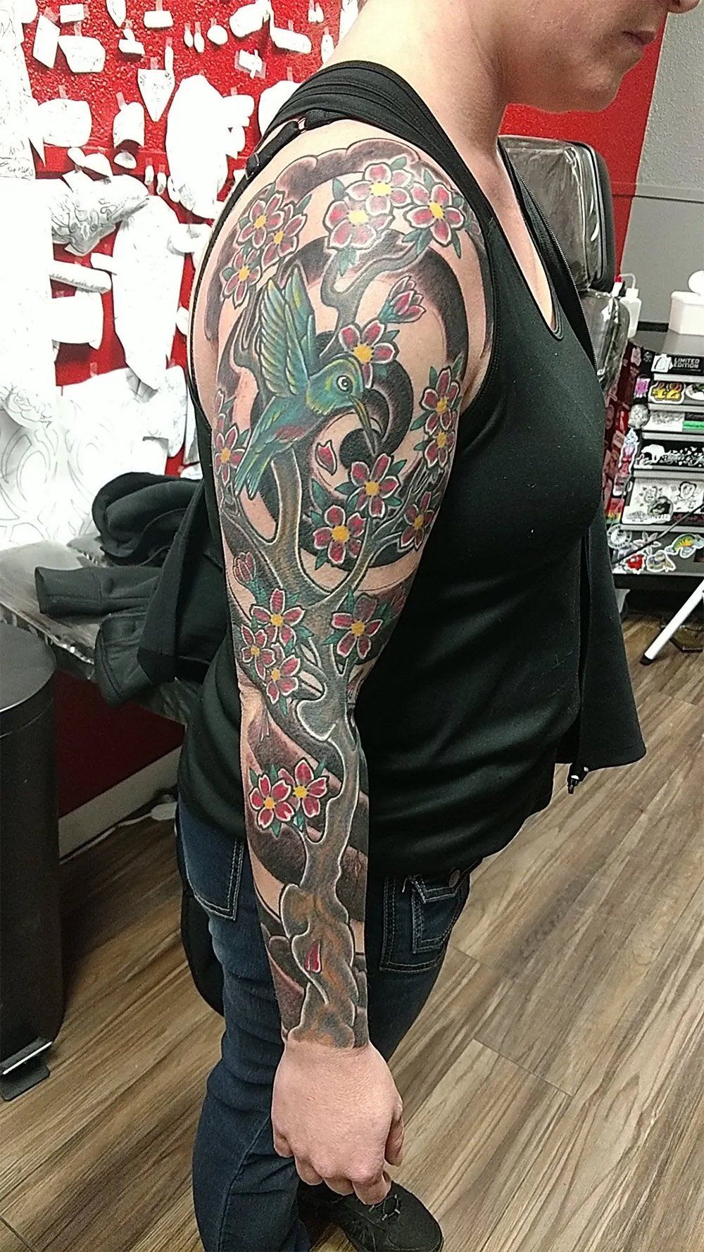 Tattoo artists work