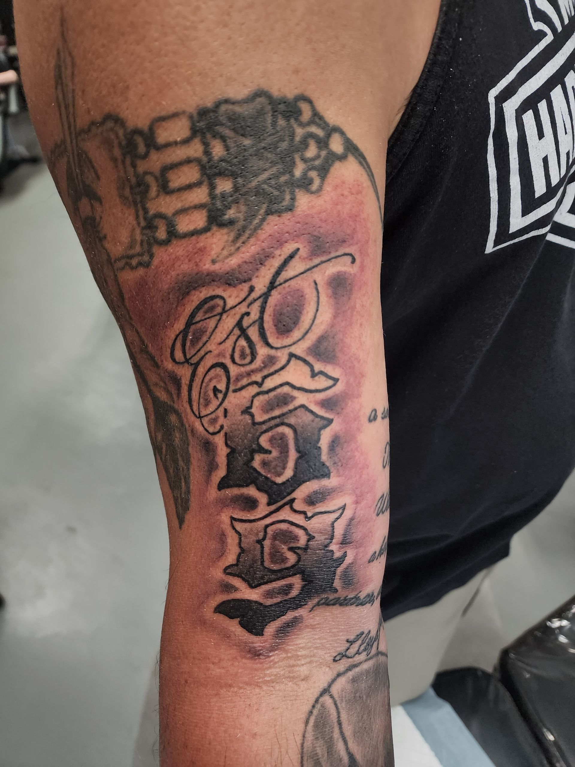 Tattoo on arm, 